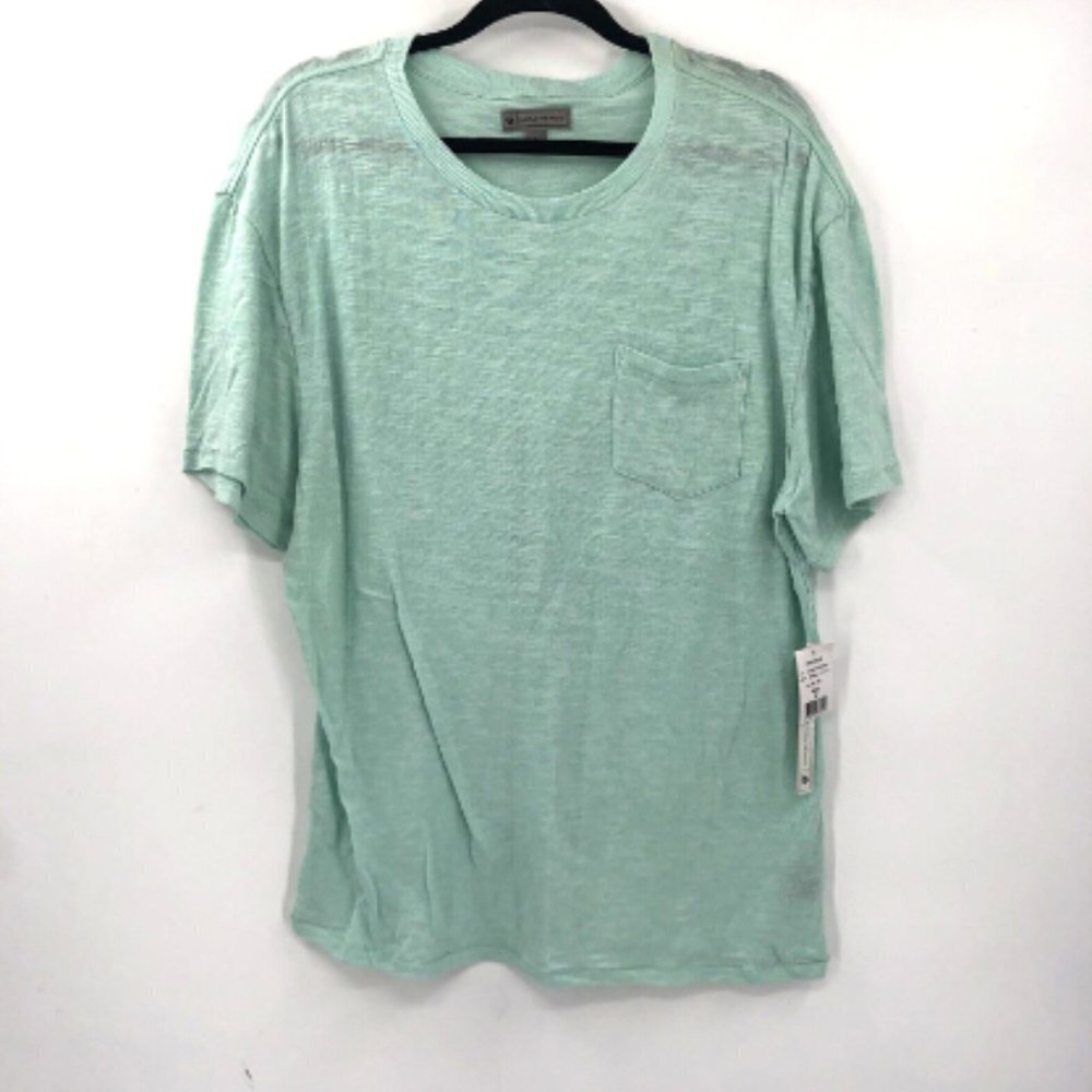 CHARLES AND A HALF Seafoam Green Short Sleeve Knit Pocket Tee Tshirt NWT Men M